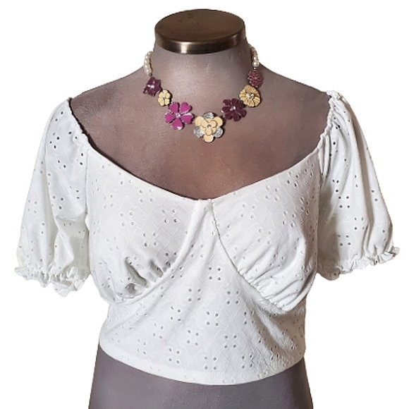 FLIRTY ☆ WHITE EYELET ☆  2-Piece SKIRT SET ☆ NWT - Picture 3 of 8